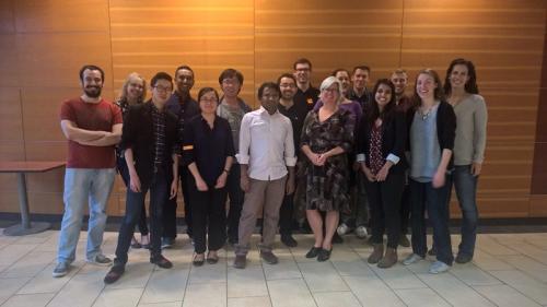 We swear Dr. Heidi McBride was the keynote speaker not Biplab! Somehow Biplab always finds his way to the centre of every group photo.